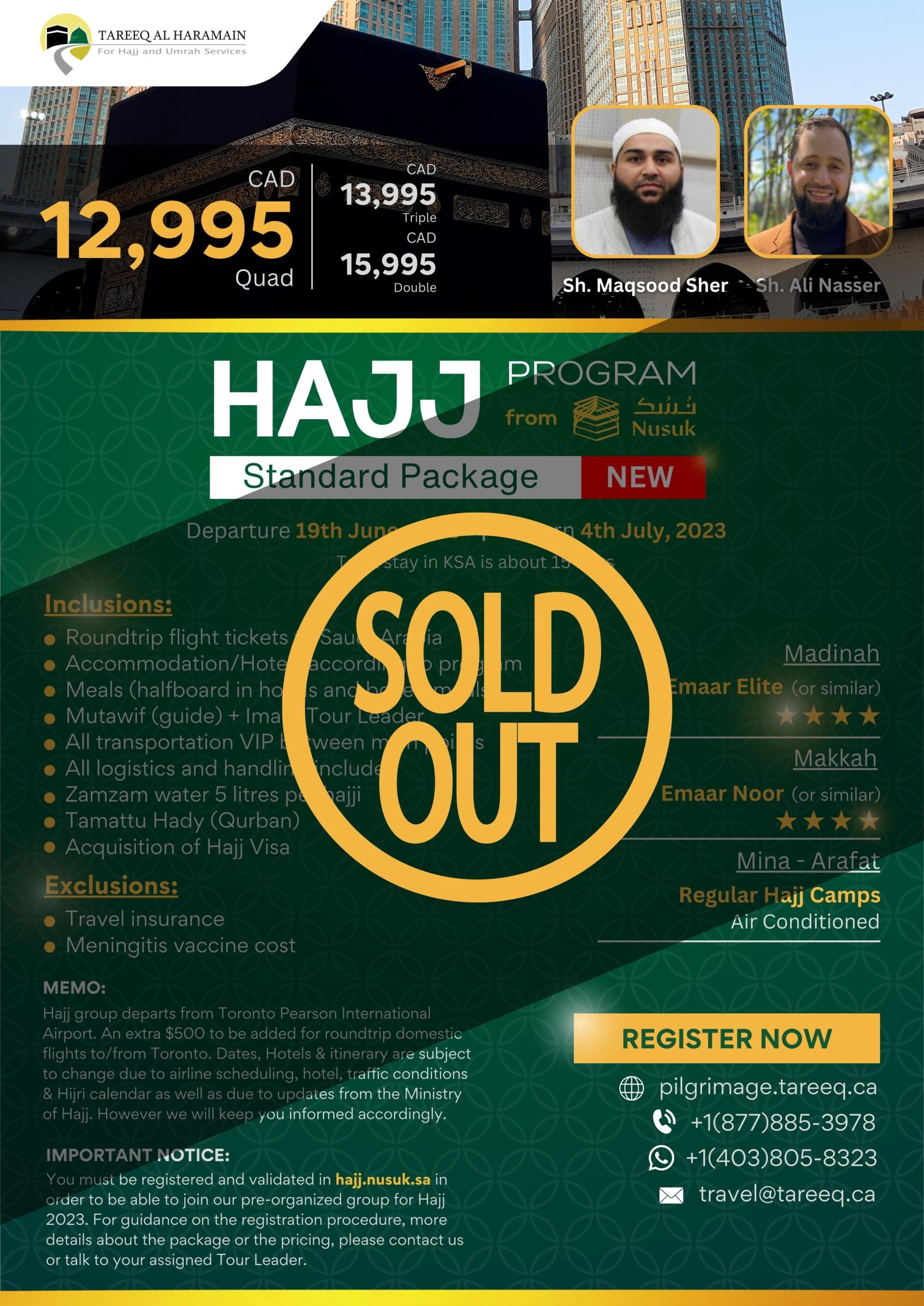 All Hajj 2023 Packages Tareeq Travel